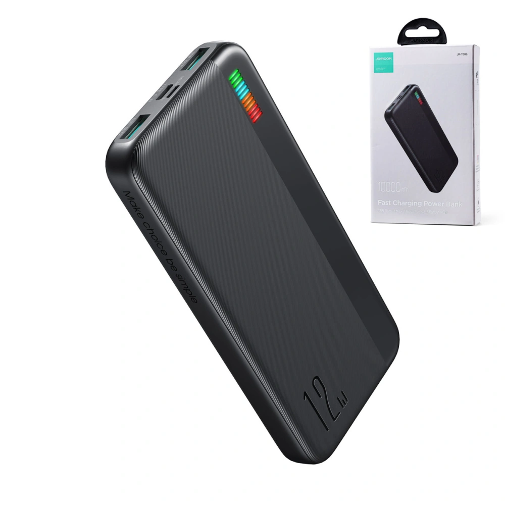 Hurtownia GSM - Powerbank Joyroom JR-T016 Dazzling Series 10000mAh 12W fekete - JYR627 - {ean13} - Hurt