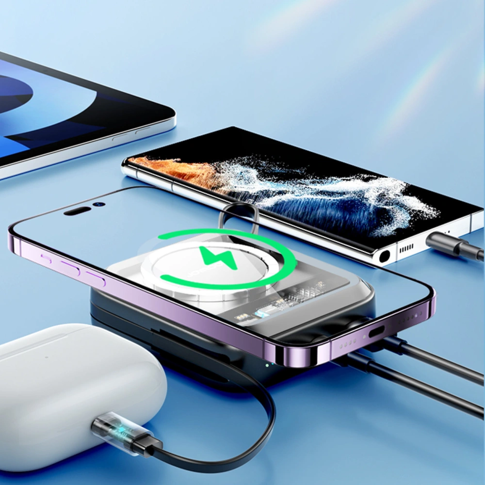 Hurtownia GSM - Vezeték nélküli töltésű Powerbank Joyroom JR-L007 Icy Series 10000mAh 22.5W + fekete Lightning kábel - JYR630 - {ean13} - Hurt