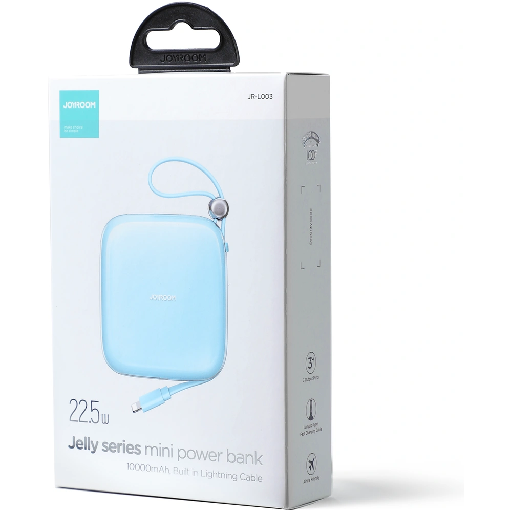 Hurtownia GSM - Powerbank Joyroom JR-L003 Jelly Sorozat 10000mAh 22.5W + kék Lightning kábel - JYR631 - {ean13} - Hurt