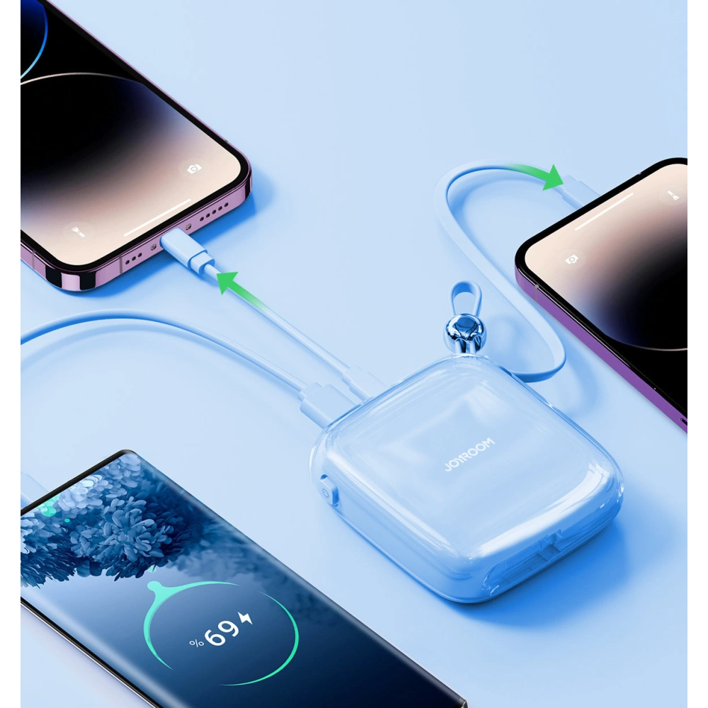 Hurtownia GSM - Powerbank Joyroom JR-L003 Jelly Sorozat 10000mAh 22.5W + kék Lightning kábel - JYR631 - {ean13} - Hurt