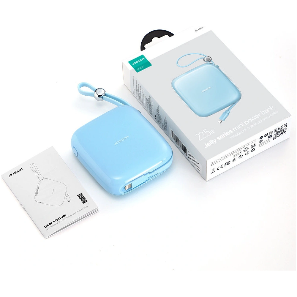 Hurtownia GSM - Powerbank Joyroom JR-L003 Jelly Series 10000mAh 22.5W + blauer Lightning-Kabel - JYR631 - {ean13} - Hurt