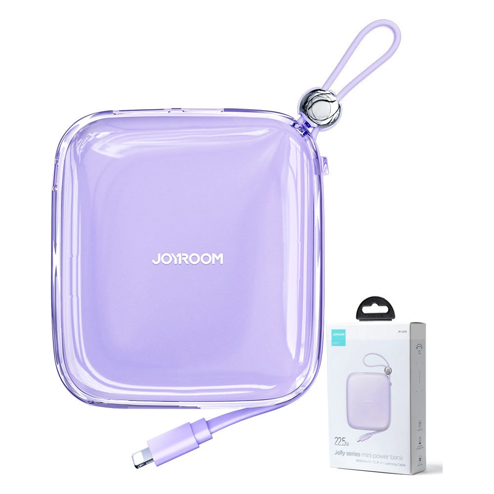 Hurtownia GSM - Powerbank Joyroom JR-L003 Jelly Series 10000mAh 22.5W + lila Lightning-Kabel - JYR632 - {ean13} - Hurt