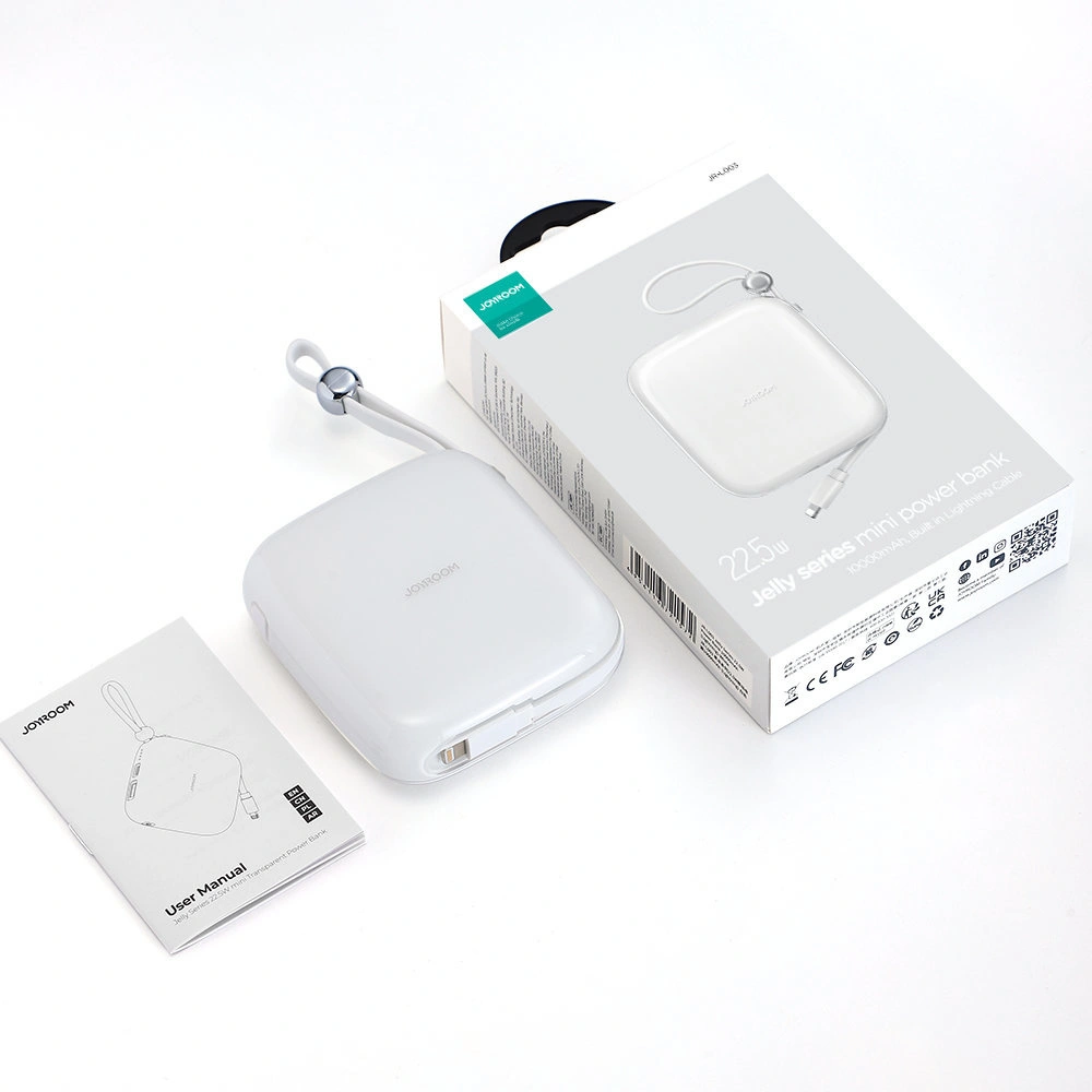 Wholesale Powerbank Joyroom JR-L003 Jelly Series 10000mAh 22.5W + Lightning cable white - JYR633 - {ean13} - Hurt