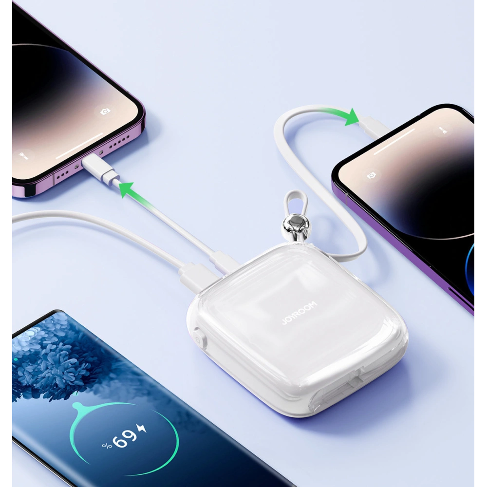 Hurtownia GSM - Powerbank Joyroom JR-L003 Jelly Series 10000mAh 22.5W + weißes Lightning-Kabel - JYR633 - {ean13} - Hurt