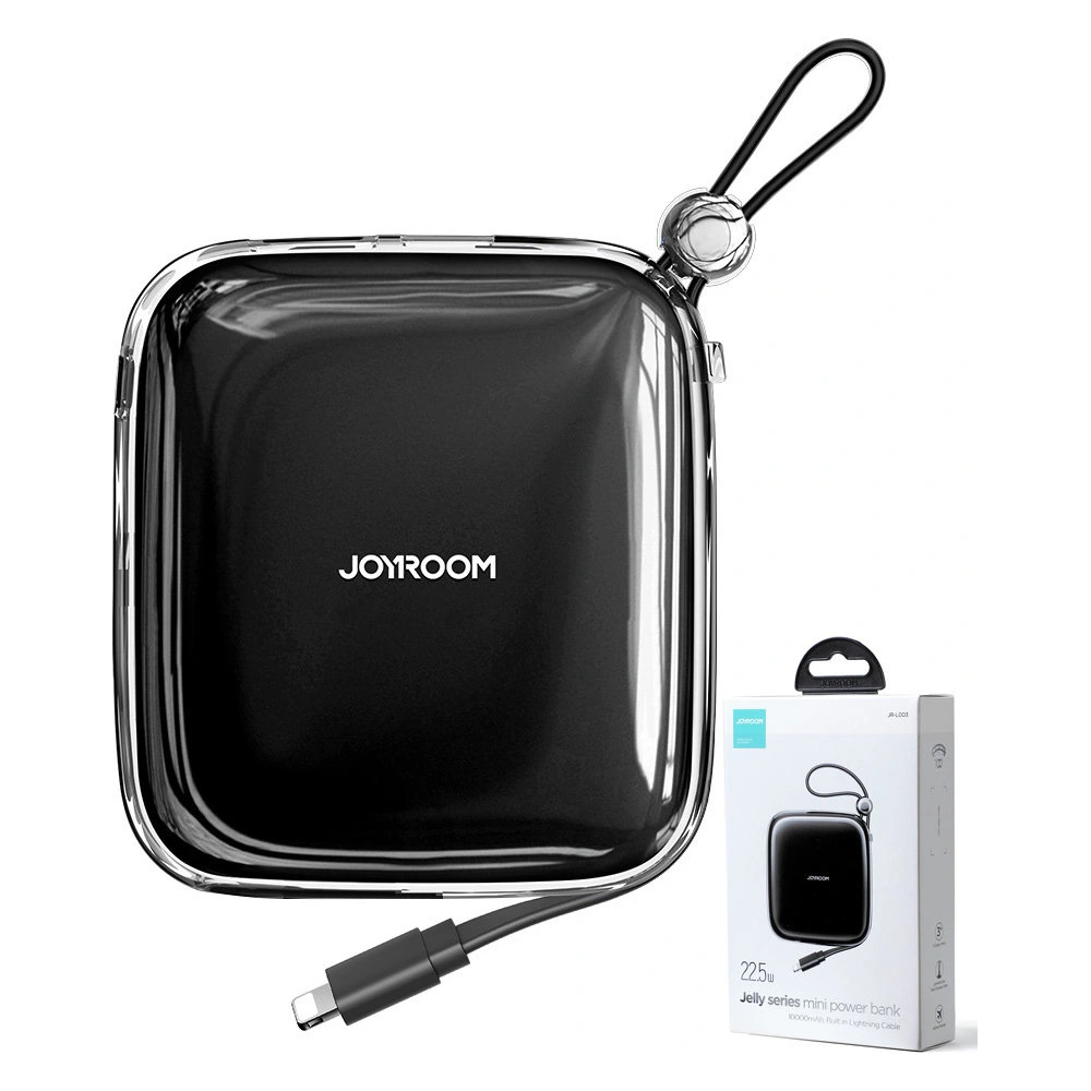 Hurtownia GSM - Powerbank Joyroom JR-L003 Jelly Sorozat 10000mAh 22.5W + fekete Lightning kábel - JYR634 - {ean13} - Hurt