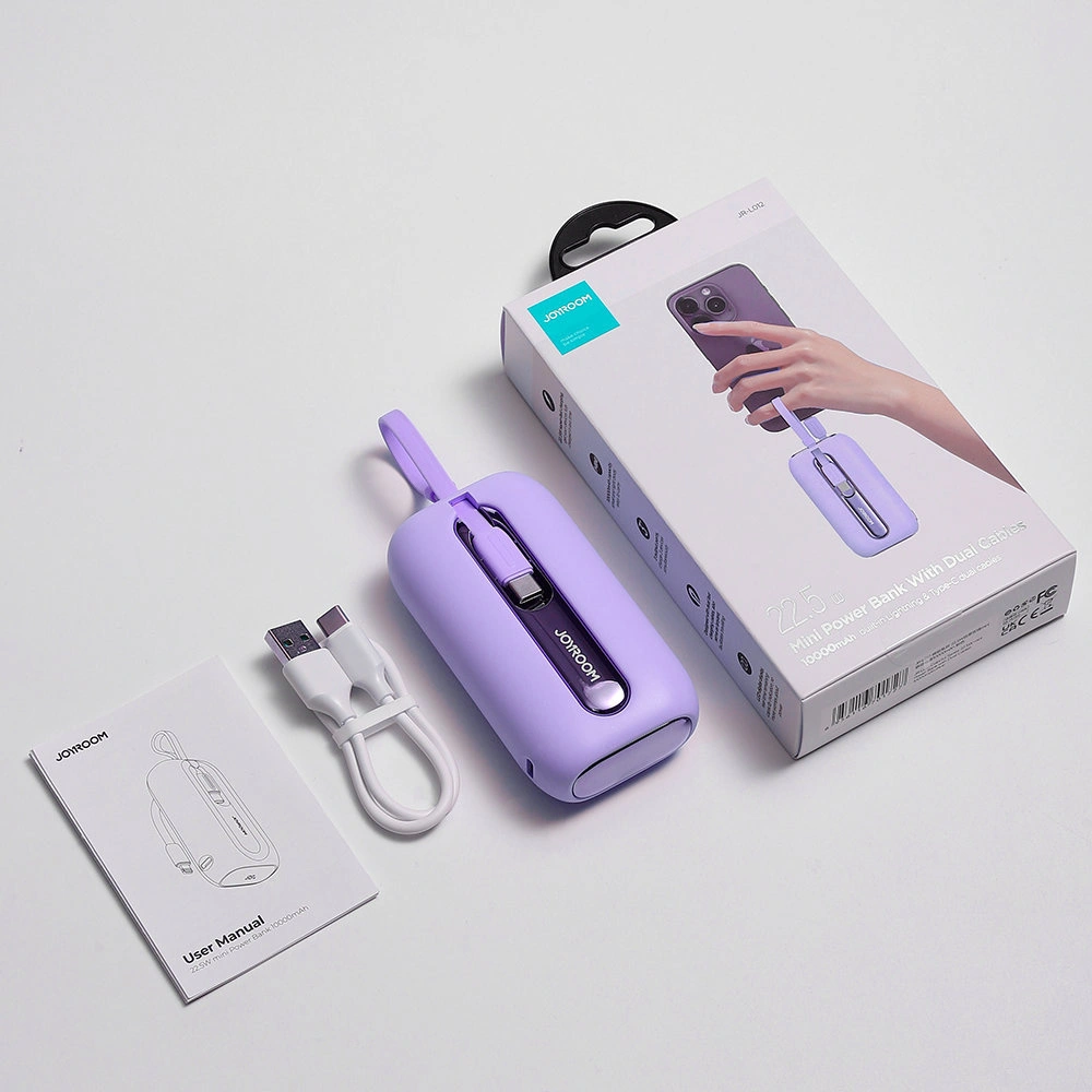 Hurtownia GSM - Powerbank Joyroom JR-L012 Farbige Serie 10000mAh 22.5W+ USB-C und Lightning Kabel lila - JYR635 - {ean13} - Hurt