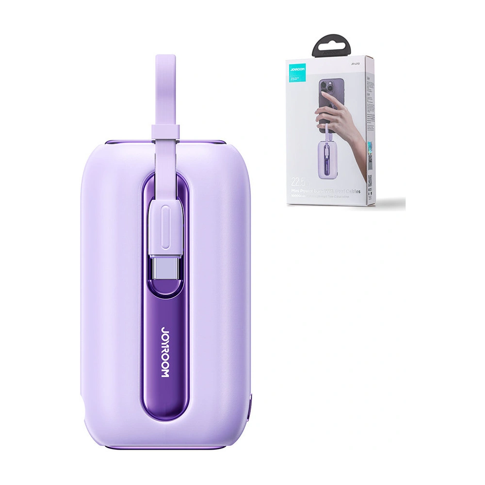 Hurtownia GSM - Powerbank Joyroom JR-L012 Farbige Serie 10000mAh 22.5W+ USB-C und Lightning Kabel lila - JYR635 - {ean13} - Hurt