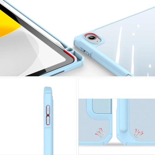 Etui Dux Ducis Toby Apple iPad 10.9" 2022 / 11" 2025 + Pencil holder niebieskie