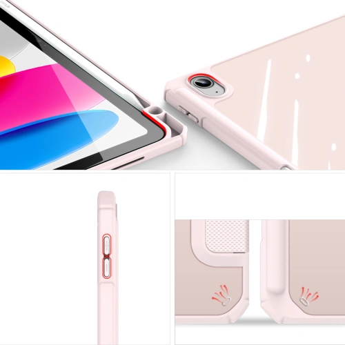 Etui Dux Ducis Toby Apple iPad 10.9" 2022 / 11" 2025 + Pencil holder różowe