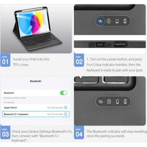 Hurtownia GSM - Etui Dux Ducis Touchpad Keyboard Apple iPad 10.9 2022 (10. generacji) czarna - DDS1634 - {ean13} - Hurt