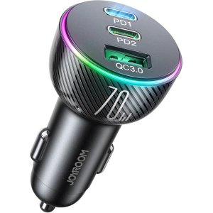 Hurtownia GSM - Autós töltő Joyroom JR-CL26 70W 2x USB-C, 1x USB-A fekete - JYR636 - {ean13} - Hurt
