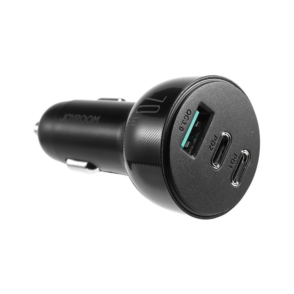 Hurtownia GSM - Încărcător auto Joyroom JR-CL26 70W 2x USB-C, 1x USB-A negru - JYR636 - {ean13} - Hurt