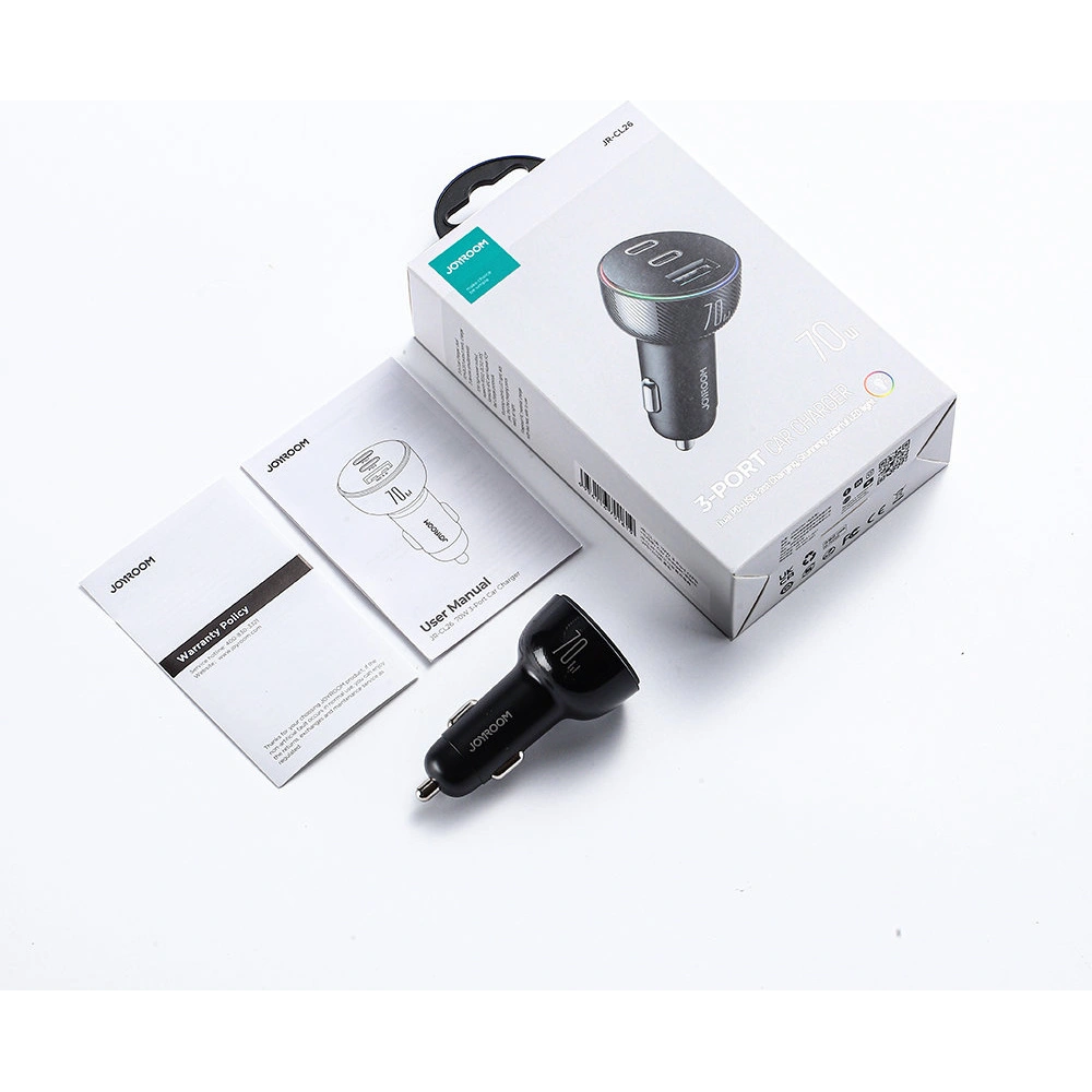 Hurtownia GSM - Auto-Ladegerät Joyroom JR-CL26 70W 2x USB-C, 1x USB-A schwarz - JYR636 - {ean13} - Hurt