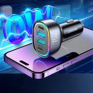 Hurtownia GSM - Autós töltő Joyroom JR-CL29 70W 2x USB-C, 2x USB-A fekete - JYR637 - {ean13} - Hurt