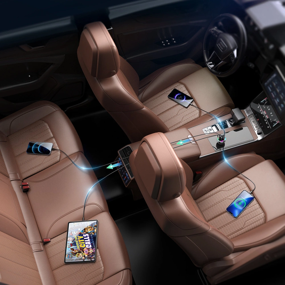 Hurtownia GSM - Automobilová nabíječka Joyroom JR-CL29 70W 2x USB-C, 2x USB-A černá - JYR637 - {ean13} - Hurt