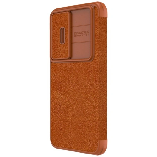Etui Nillkin Qin Leather Pro Samsung Galaxy S23+ Plus brązowe