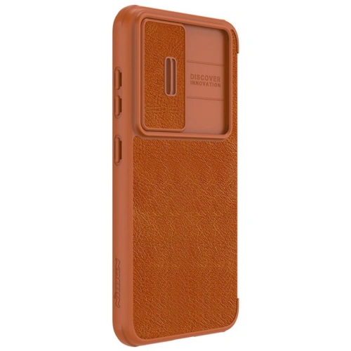 Etui Nillkin Qin Leather Pro Samsung Galaxy S23+ Plus brązowe