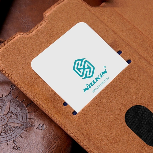 Etui Nillkin Qin Leather Pro Samsung Galaxy S23+ Plus brązowe