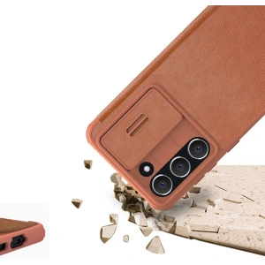 Hurtownia GSM - Etui Nillkin Qin Leather Pro Samsung Galaxy S23+ Plus maro - NLK1008 - {ean13} - Hurt