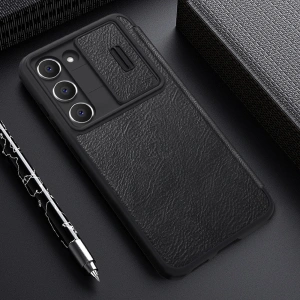 Hurtownia GSM - Etui Nillkin Qin Leather Pro Samsung Galaxy S23+ Plus maro - NLK1008 - {ean13} - Hurt