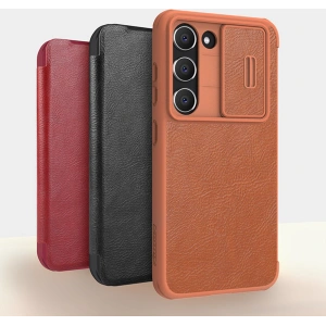 Hurtownia GSM - Etui Nillkin Qin Leather Pro Samsung Galaxy S23+ Plus roșu - NLK1009 - {ean13} - Hurt