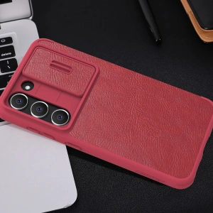 Hurtownia GSM - Etui Nillkin Qin Leather Pro Samsung Galaxy S23+ Plus roșu - NLK1009 - {ean13} - Hurt