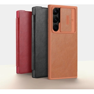 Wholesale Case Nillkin Qin Leather Pro Samsung Galaxy S23 Ultra brown - NLK1011 - {ean13} - Hurt