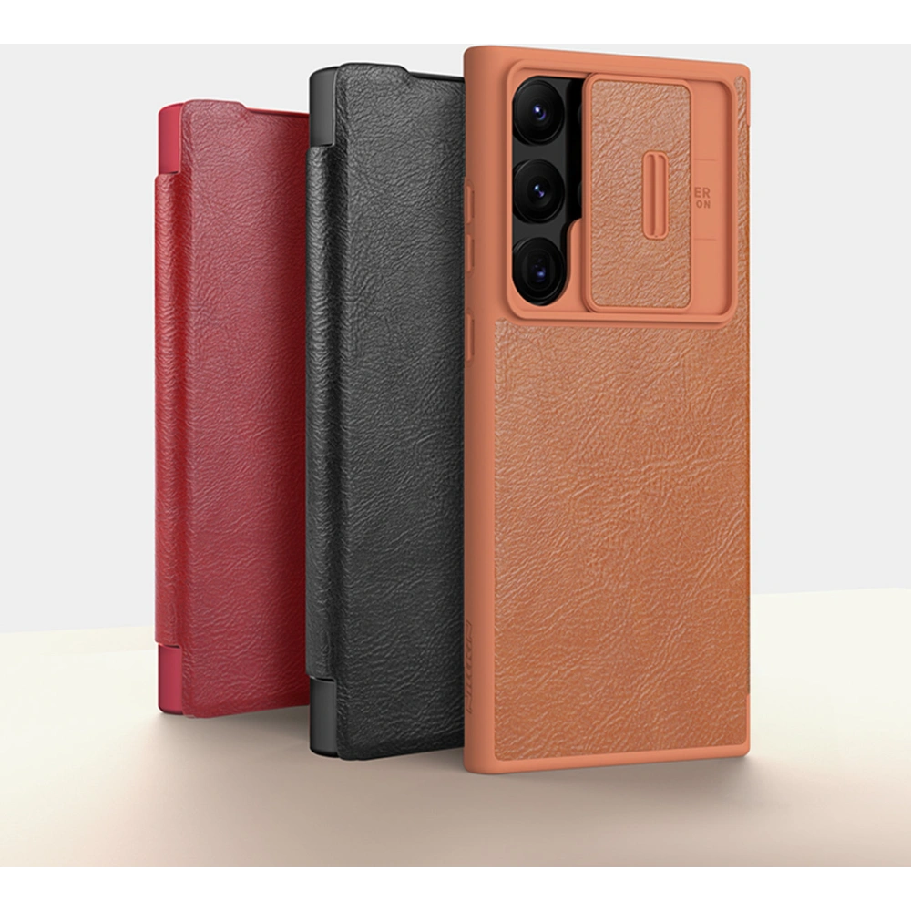 Wholesale Case Nillkin Qin Leather Pro Samsung Galaxy S23 Ultra brown - NLK1011 - {ean13} - Hurt