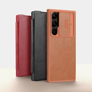 Wholesale Case Nillkin Qin Leather Pro Samsung Galaxy S23 Ultra red - NLK1012 - {ean13} - Hurt
