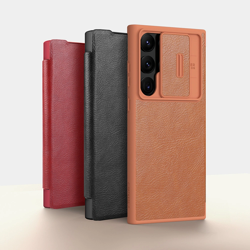 Wholesale Case Nillkin Qin Leather Pro Samsung Galaxy S23 Ultra red - NLK1012 - {ean13} - Hurt