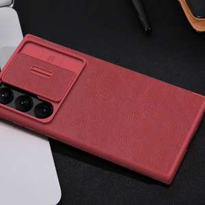 Wholesale Case Nillkin Qin Leather Pro Samsung Galaxy S23 Ultra red - NLK1012 - {ean13} - Hurt
