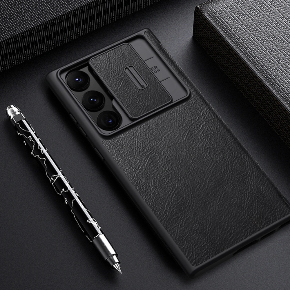 Hurtownia GSM - Etui Nillkin Qin Leather Pro Samsung Galaxy S23 Ultra czerwone - NLK1012 - {ean13} - Hurt