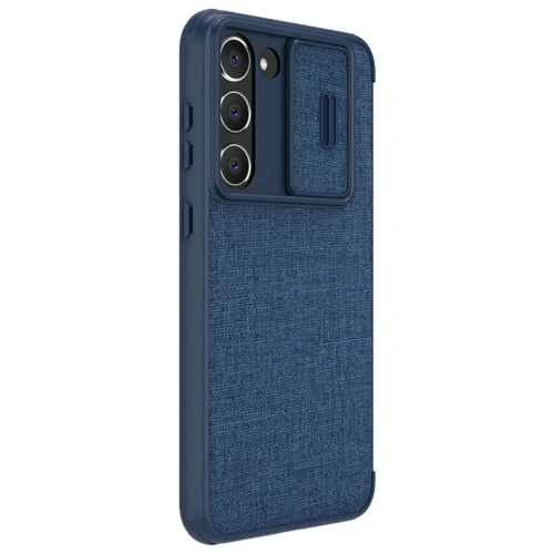 Etui Nillkin Qin Cloth Pro Samsung Galaxy S23 niebieskie