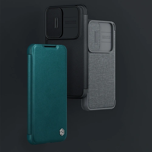 Etui Nillkin Qin Cloth Pro Samsung Galaxy S23+ Plus niebieskie