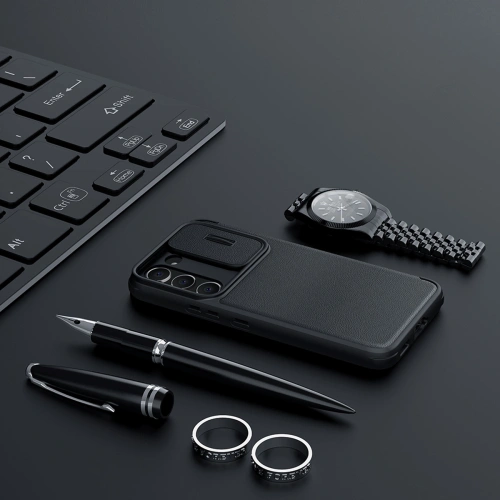 Etui Nillkin Qin Cloth Pro Samsung Galaxy S23+ Plus niebieskie