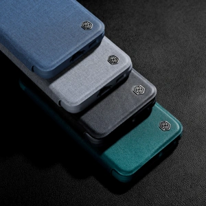 Hurtownia GSM - Etui Nillkin Qin Cloth Pro Samsung Galaxy S23+ Plus albastre - NLK1016 - {ean13} - Hurt