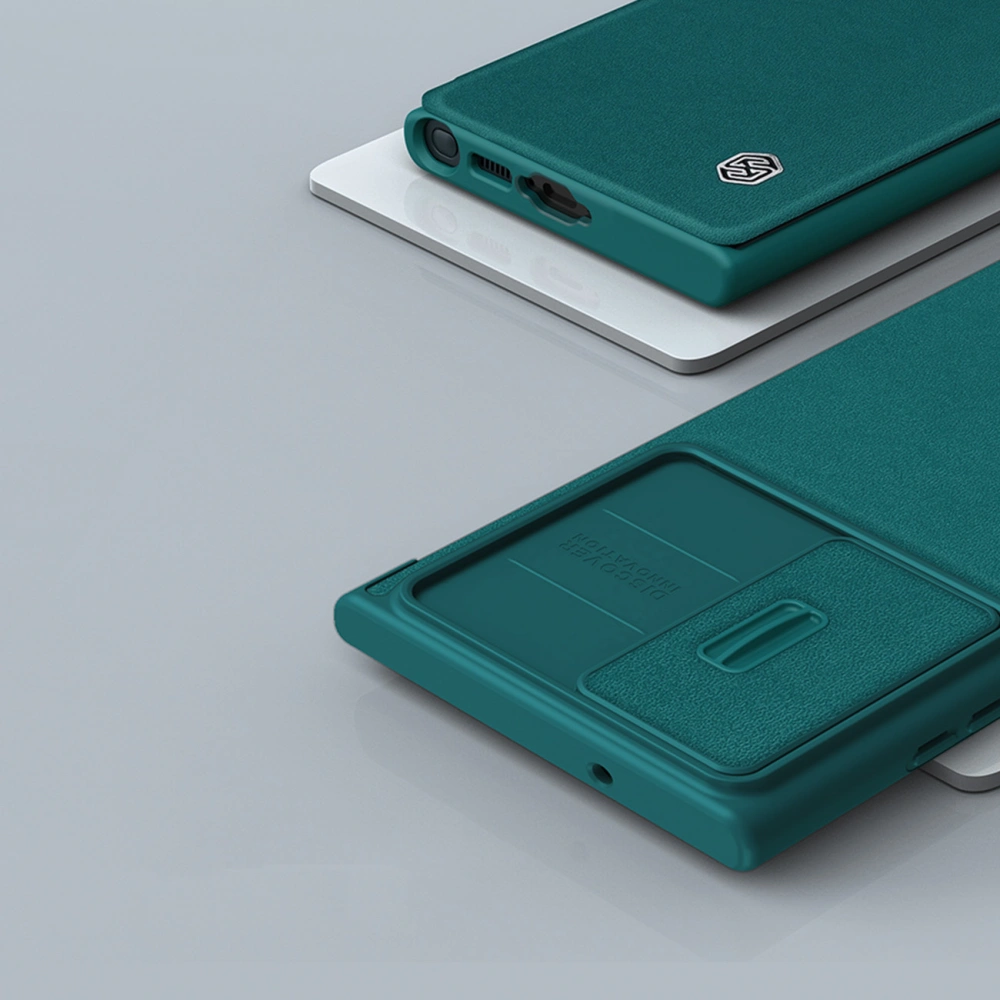 Hurtownia GSM - Etui Nillkin Qin Cloth Pro Samsung Galaxy S23 Ultra grau - NLK1018 - {ean13} - Hurt