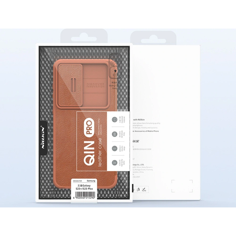 Hurtownia GSM - Etui Nillkin Qin Leather Pro Samsung Galaxy S23+ Plus czarne - NLK1021 - {ean13} - Hurt