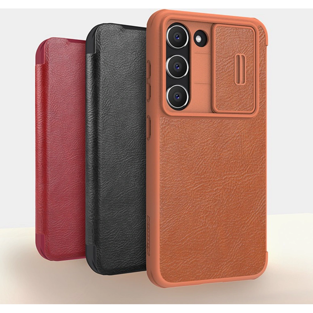 Hurtownia GSM - Etui Nillkin Qin Leather Pro Samsung Galaxy S23+ Plus fekete - NLK1021 - {ean13} - Hurt