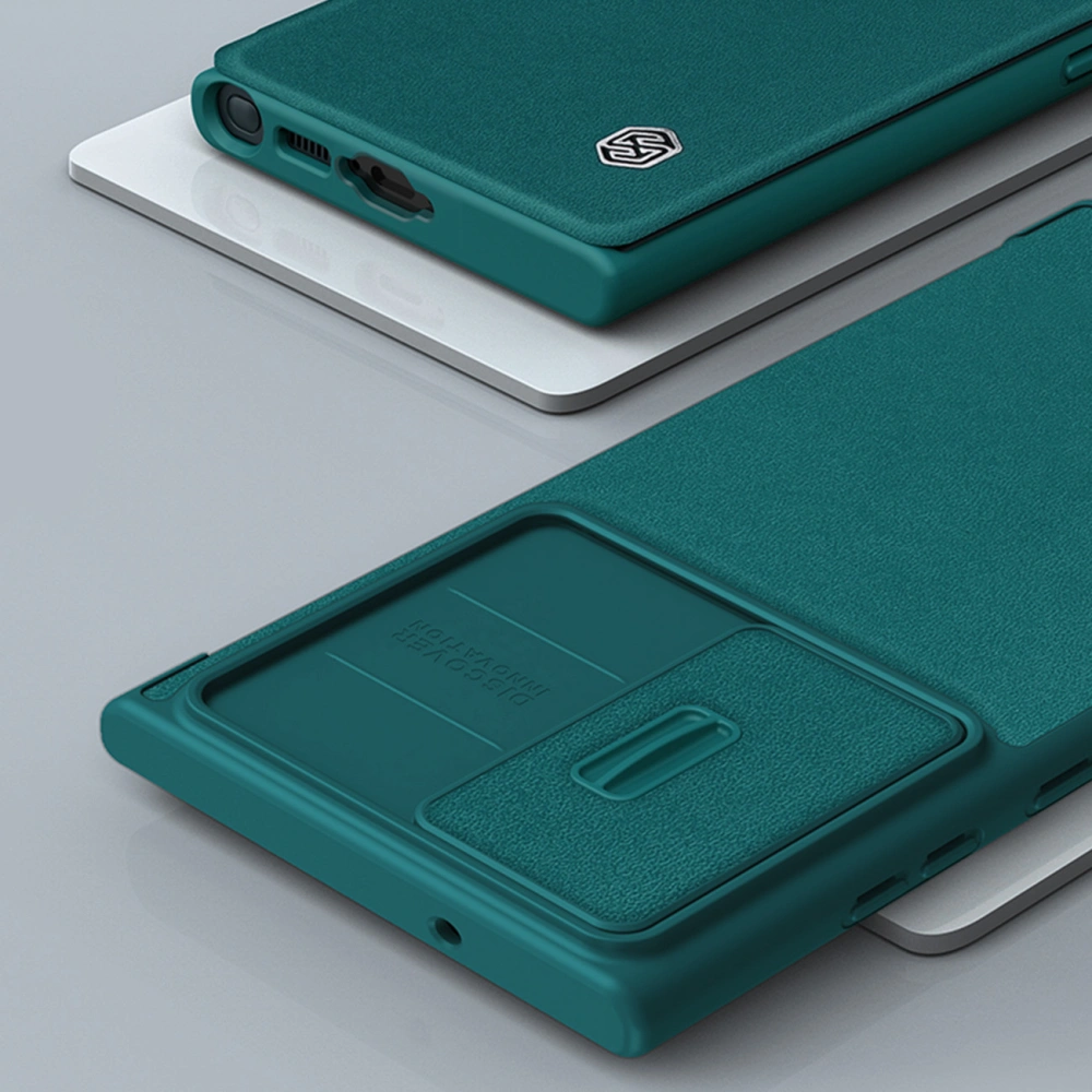 Hurtownia GSM - Etui Nillkin Qin Leather Pro Samsung Galaxy S23+ Plus verde - NLK1022 - {ean13} - Hurt