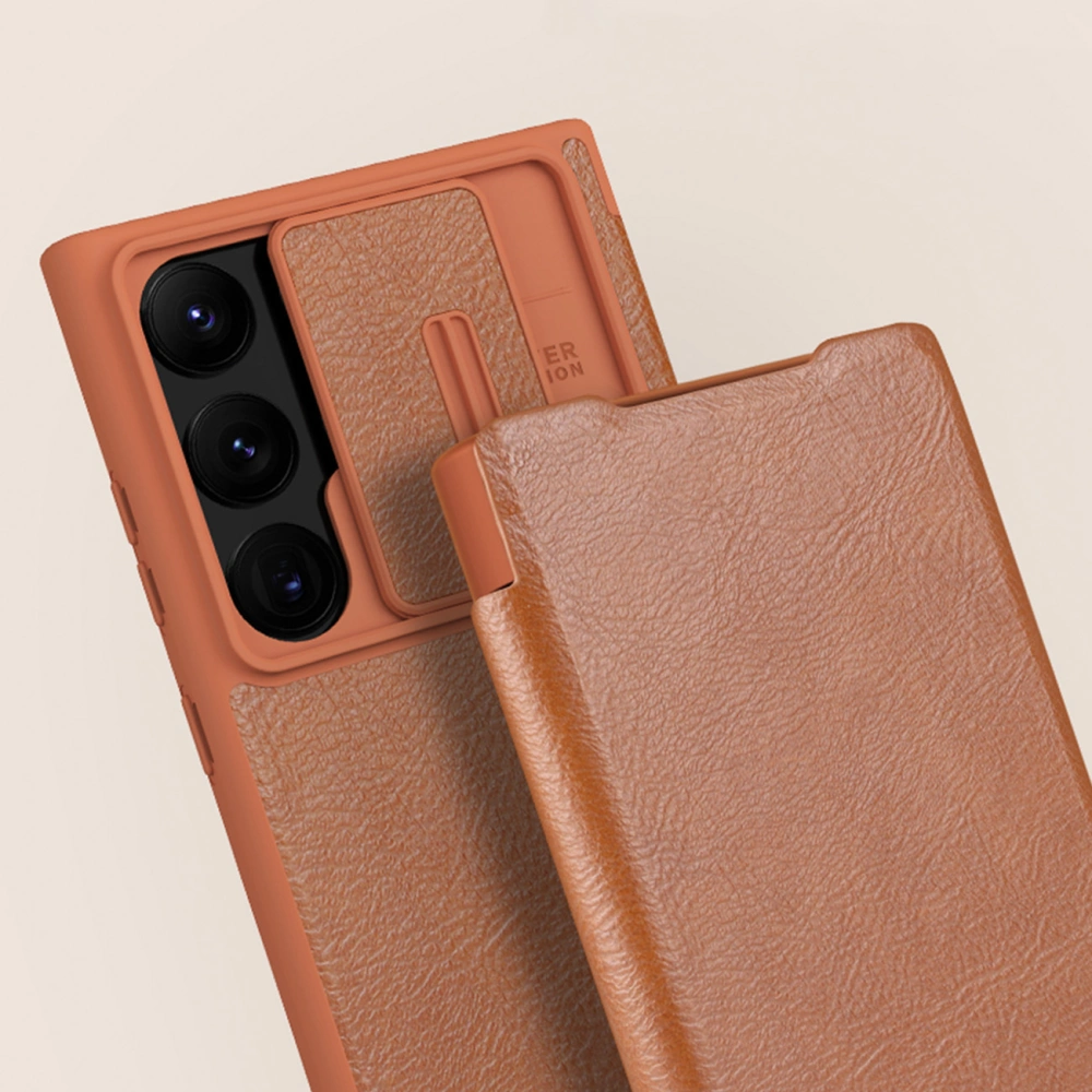 Hurtownia GSM - Etui Nillkin Qin Leather Pro Samsung Galaxy S23 Ultra černé - NLK1023 - {ean13} - Hurt