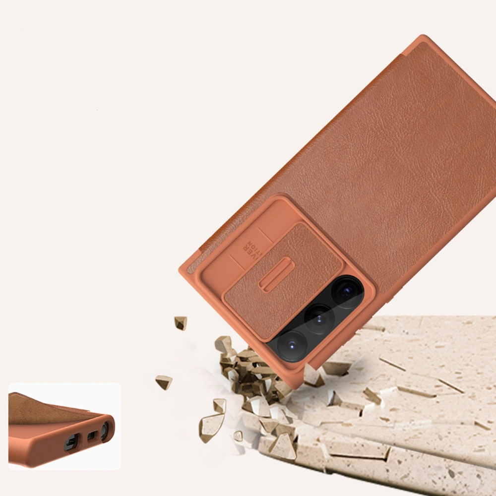 Hurtownia GSM - Etui Nillkin Qin Leather Pro Samsung Galaxy S23 Ultra fekete - NLK1023 - {ean13} - Hurt