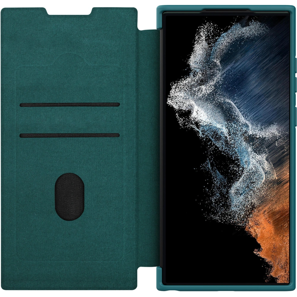 Hurtownia GSM - Etui Nillkin Qin Leather Pro Samsung Galaxy S23 Ultra zielone - NLK1024 - {ean13} - Hurt