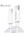 Cablu USAMS US-SJ329 MJEMS M1 MFI USB-C/Lightning PD 60W Încărcare Rapidă 1.2 m alb/white