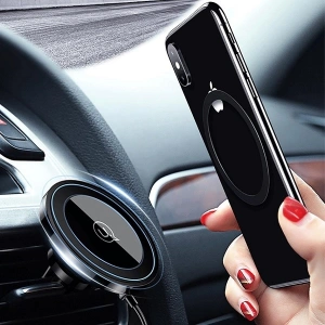 Uchwyt samochodowy z ładowaniem bezprzewodowym USAMS US-CD44 Magnetic Air Vent czarny/black