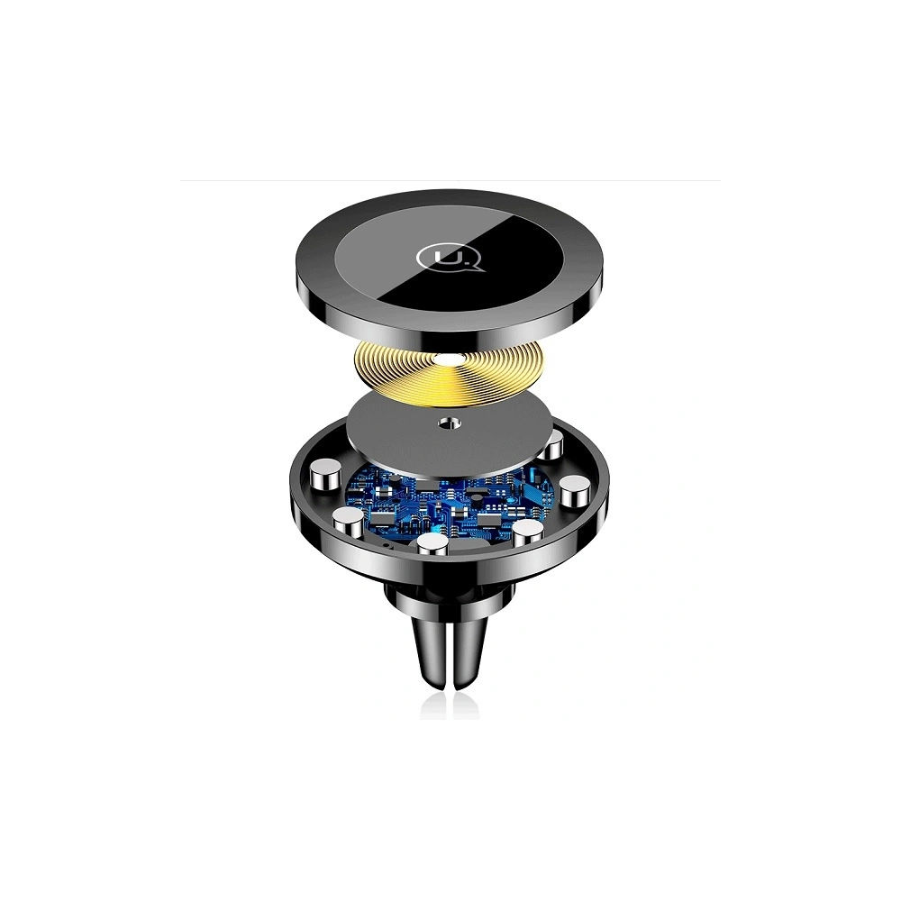 Hurtownia GSM - Uchwyt samochodowy z ładowaniem bezprzewodowym USAMS US-CD44 Magnetic Air Vent černý/black - USA919 - {ean13} - Hurt