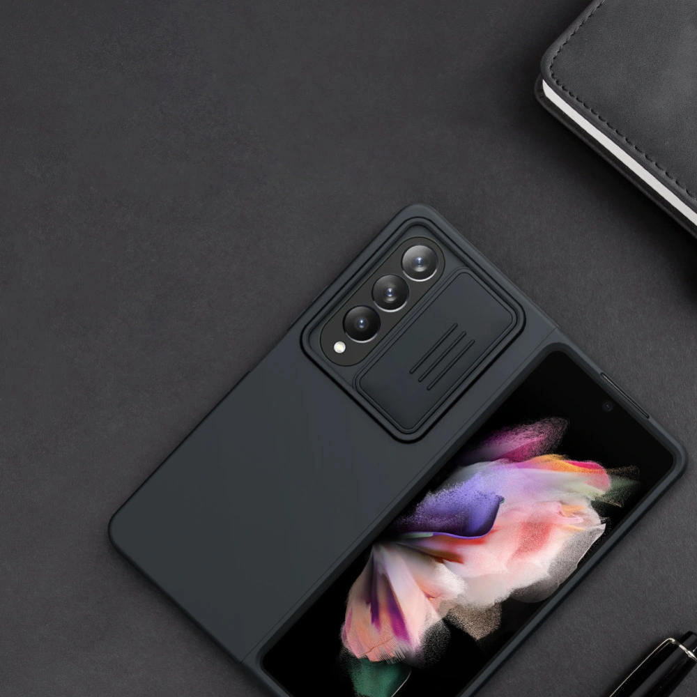 Etui Nillkin CamShield Silky Silicone Samsung Galaxy Z Fold 4 kék