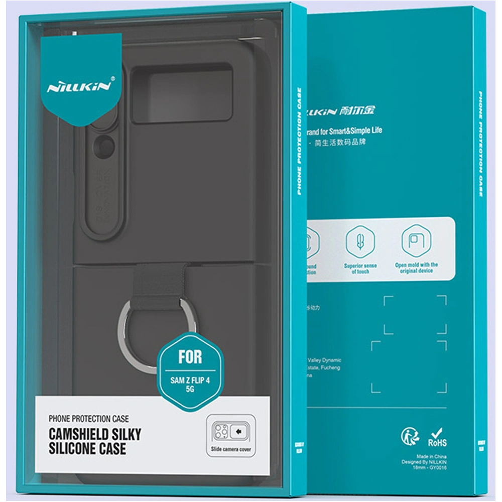 Hurtownia GSM - Etui Nillkin CamShield Silky Silicone Samsung Galaxy Z Flip 4 blaue - NLK1040 - {ean13} - Hurt
