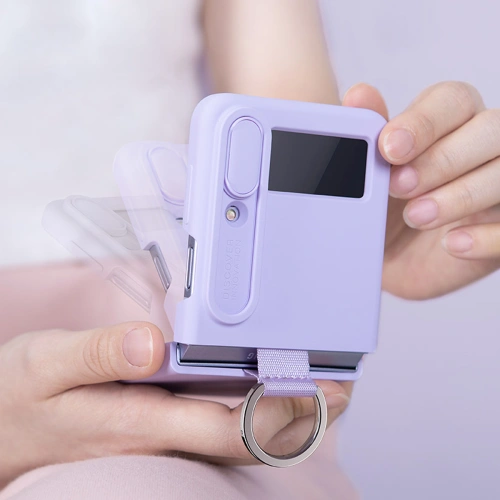 Etui Nillkin CamShield Silky Silicone Samsung Galaxy Z Flip 4 niebieskie