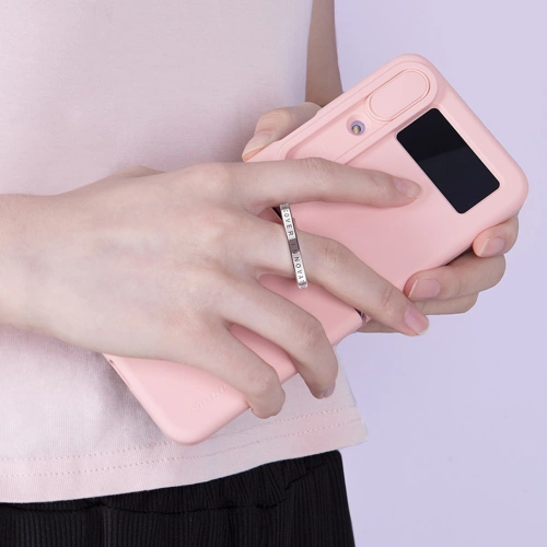 Etui Nillkin CamShield Silky Silicone Samsung Galaxy Z Flip 4 niebieskie